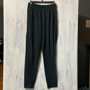 MENS NIKE SWEATPANTS SIZE MEDIUM BUT MISSING DRAWSTRING KNIT WEAR.  28” X 31”